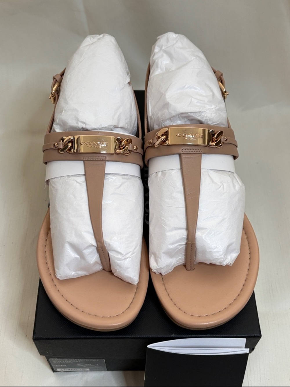 COACH Caterine Semi Matte Calf Beechwood (Nude/Tan) - Women’s